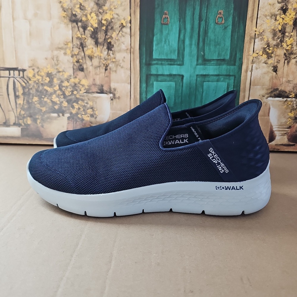 Skechers Ultra Go Arch Fit Slip-Ins Hands Free Navy Blue Mens 13 Sneaker Shoes